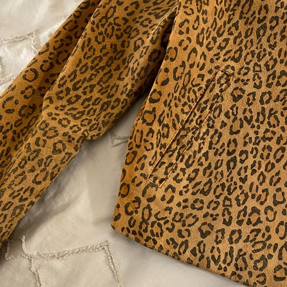 vintage wildcats genuine suede leopard print jacket - Picture 10 of 16